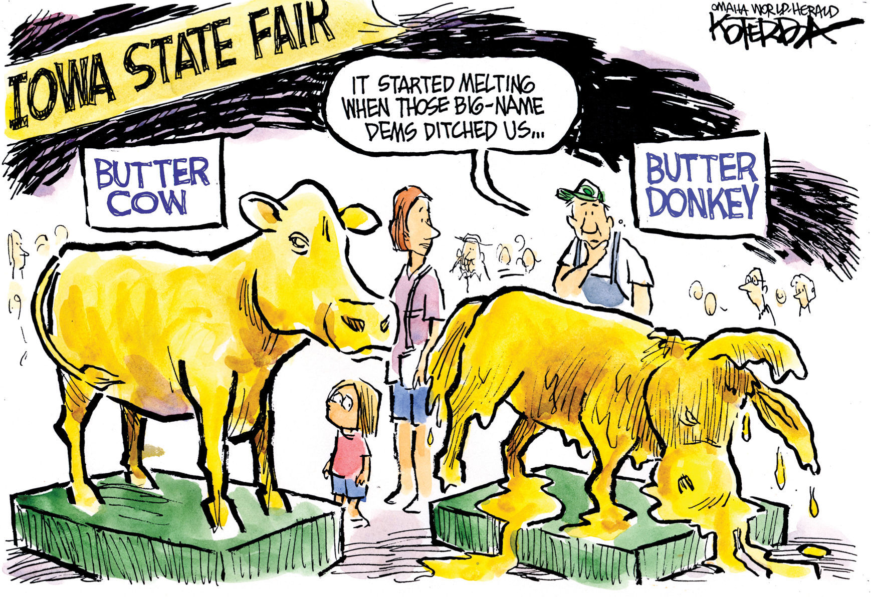 Democrats Melt at Iowa State Fair by Jeff Koterba, Omaha World Herald